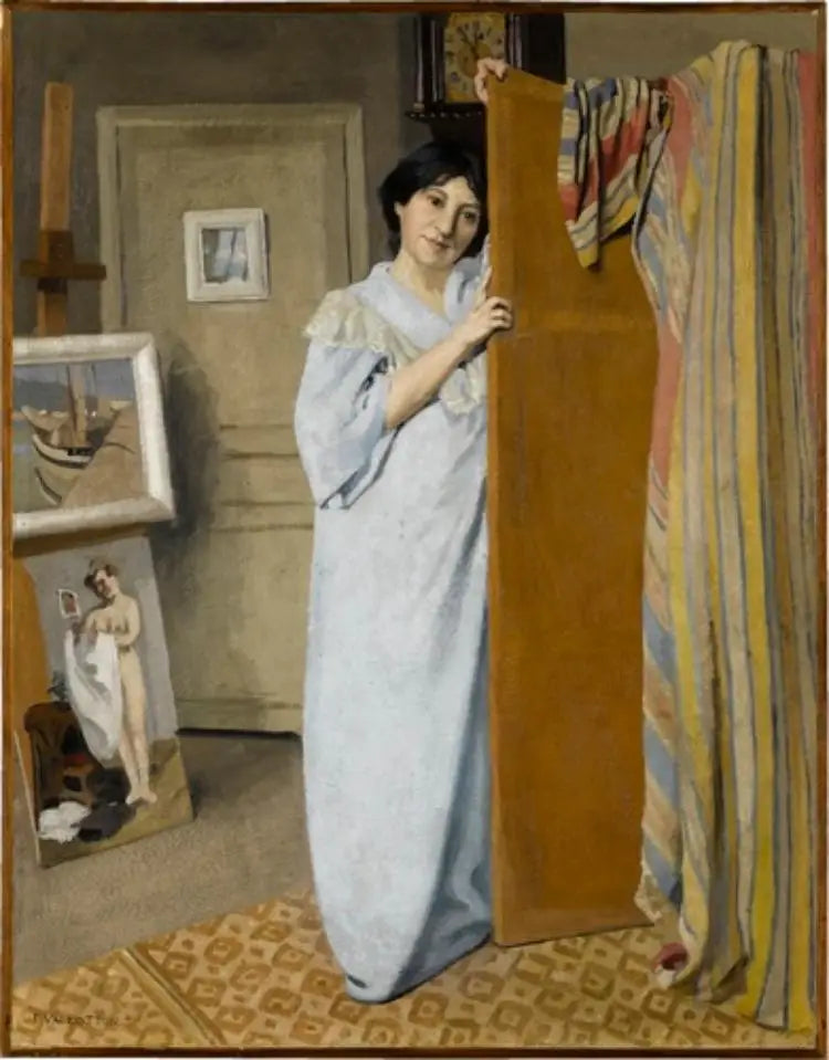 Gabrielle Vallotton dans l’atelier - Félix Vallotton - Alpha Reproduction
