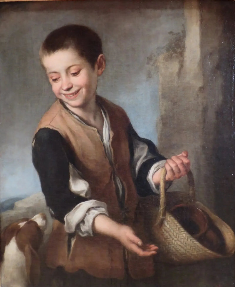 कुत्ते के साथ लड़का - बार्टोलोमे़ Esteban Murillo