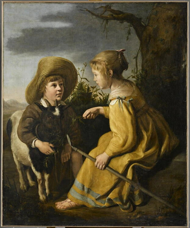 Garçon à la chèvre et Jeune bergère - Aelbert Cuyp
