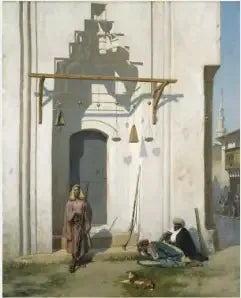 एक मकबरे के दरवाजे पर पहरेदार - जीन-लियोन जेरोम