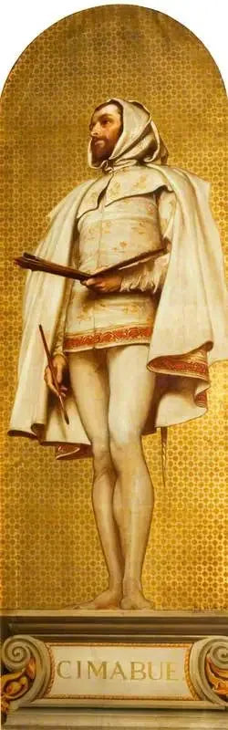 जियोवानी चिमाबुए (1240–1302) (विक्टोरिया एंड एल्बर्ट म्यूज़ियम में मोज़ेक के लिए परियोजना) - फ्रेडरिक लेighton