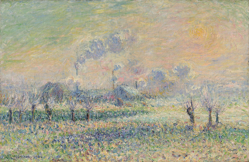 पोंट्वाइस में बर्फ़ - Gustave Loiseau