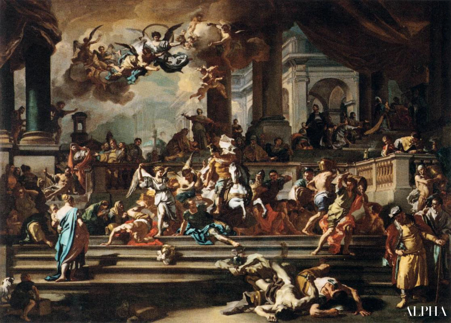 Héliodore chassé du temple - Eugène Delacroix - Reproductions de tableaux et peintures haut de gamme