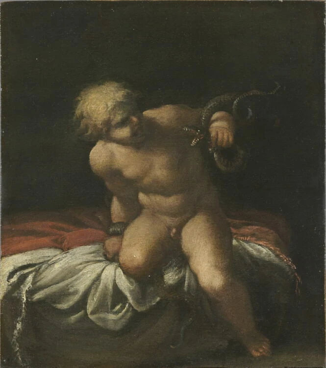 Hercule enfant étouffant les serpents - Annibale Carracci