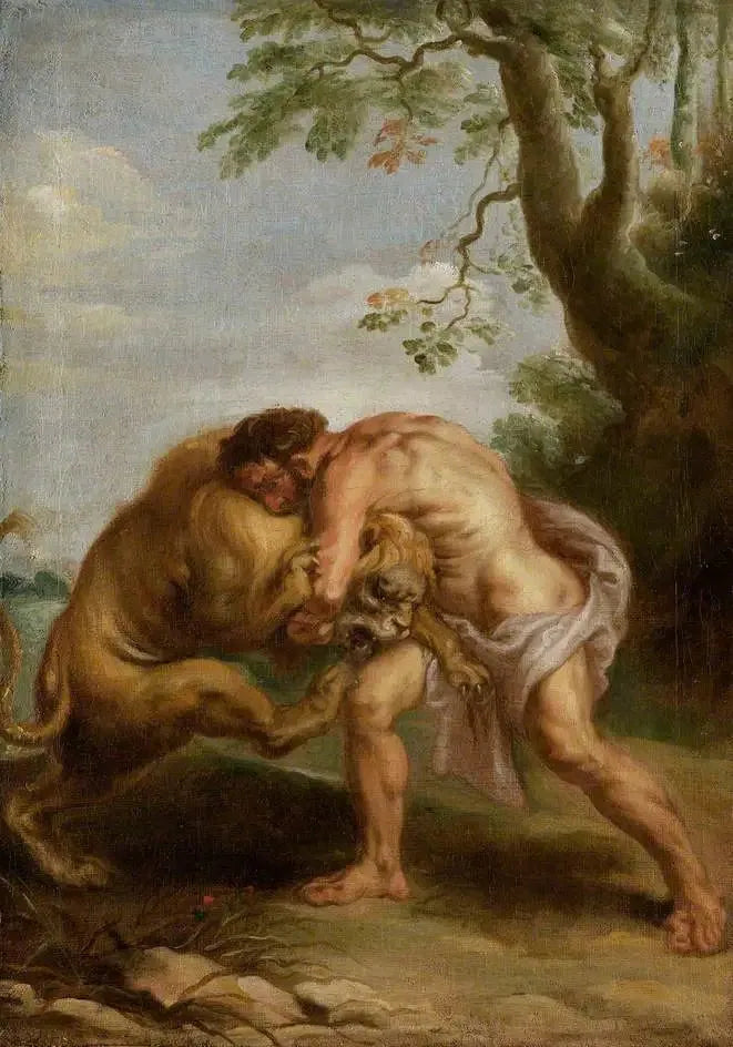 Hercule और Némée का सिंह - पीटर पॉल रूबेंस