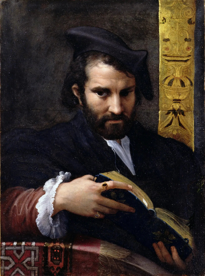 पुरुष के साथ एक किताब - Parmigianino
