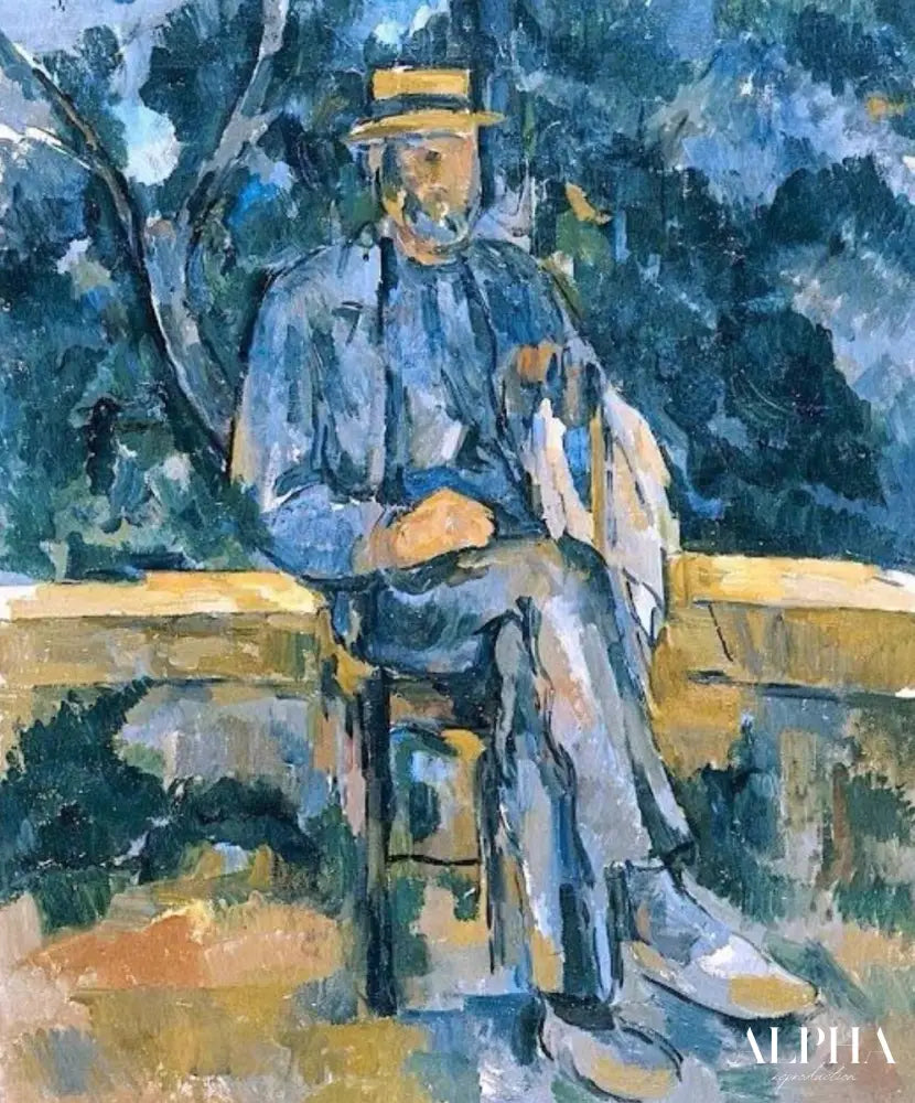 Homme étant assis - Paul Cézanne - Reproductions de tableaux et peintures haut de gamme