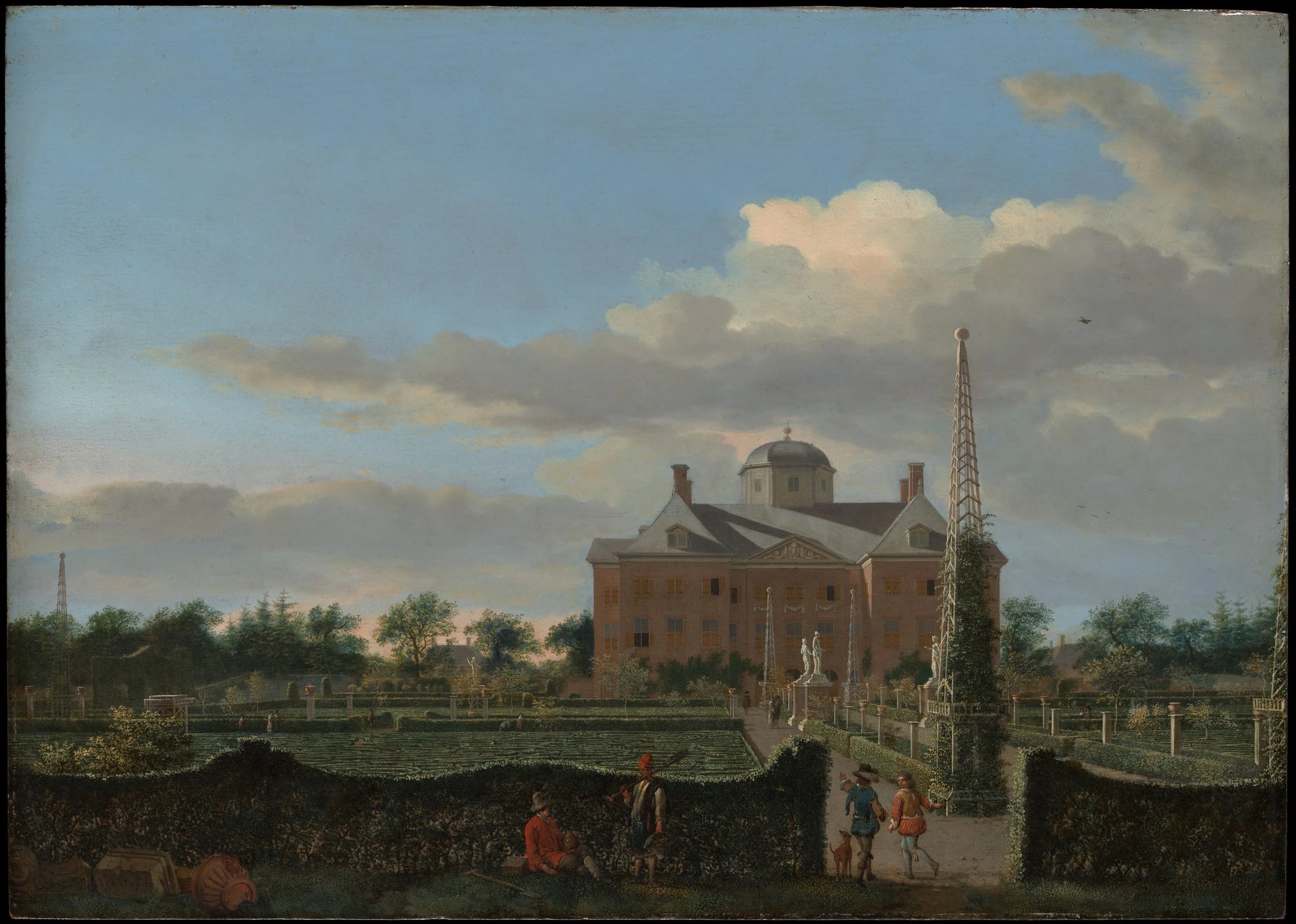 Le Huis ten Bosch à La Haye et son jardin à la française (Vue du sud) - Jan van der Heyden