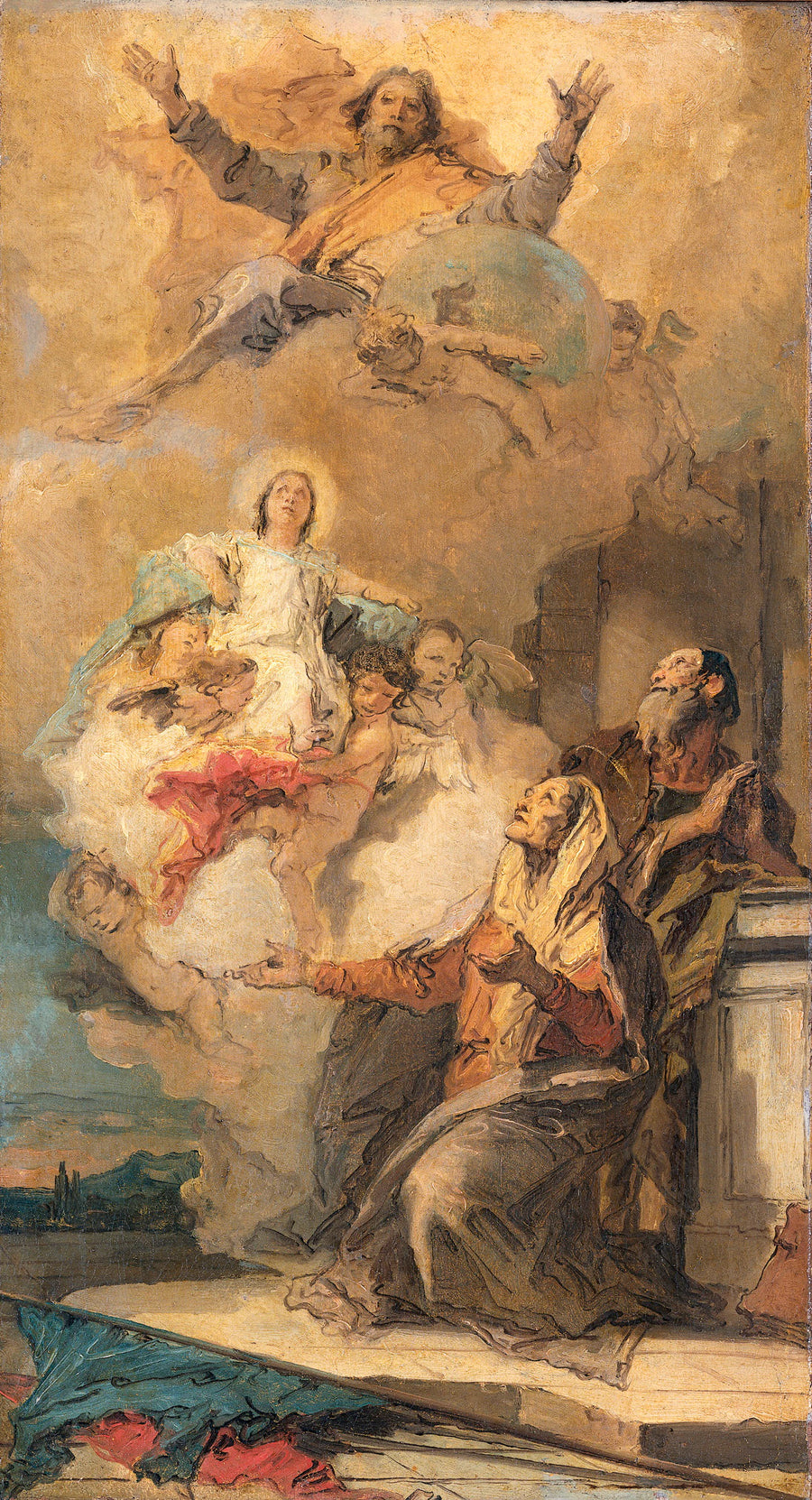 L'Immaculée Conception (Joachim et Anna reçoivent la Vierge Marie de Dieu le Père) - Giambattista Tiepolo
