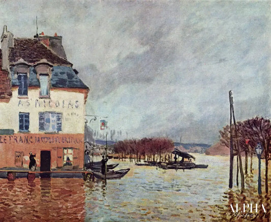 Inondation à Port-Marly de Alfred Sisley - Reproductions de tableaux et peintures haut de gamme