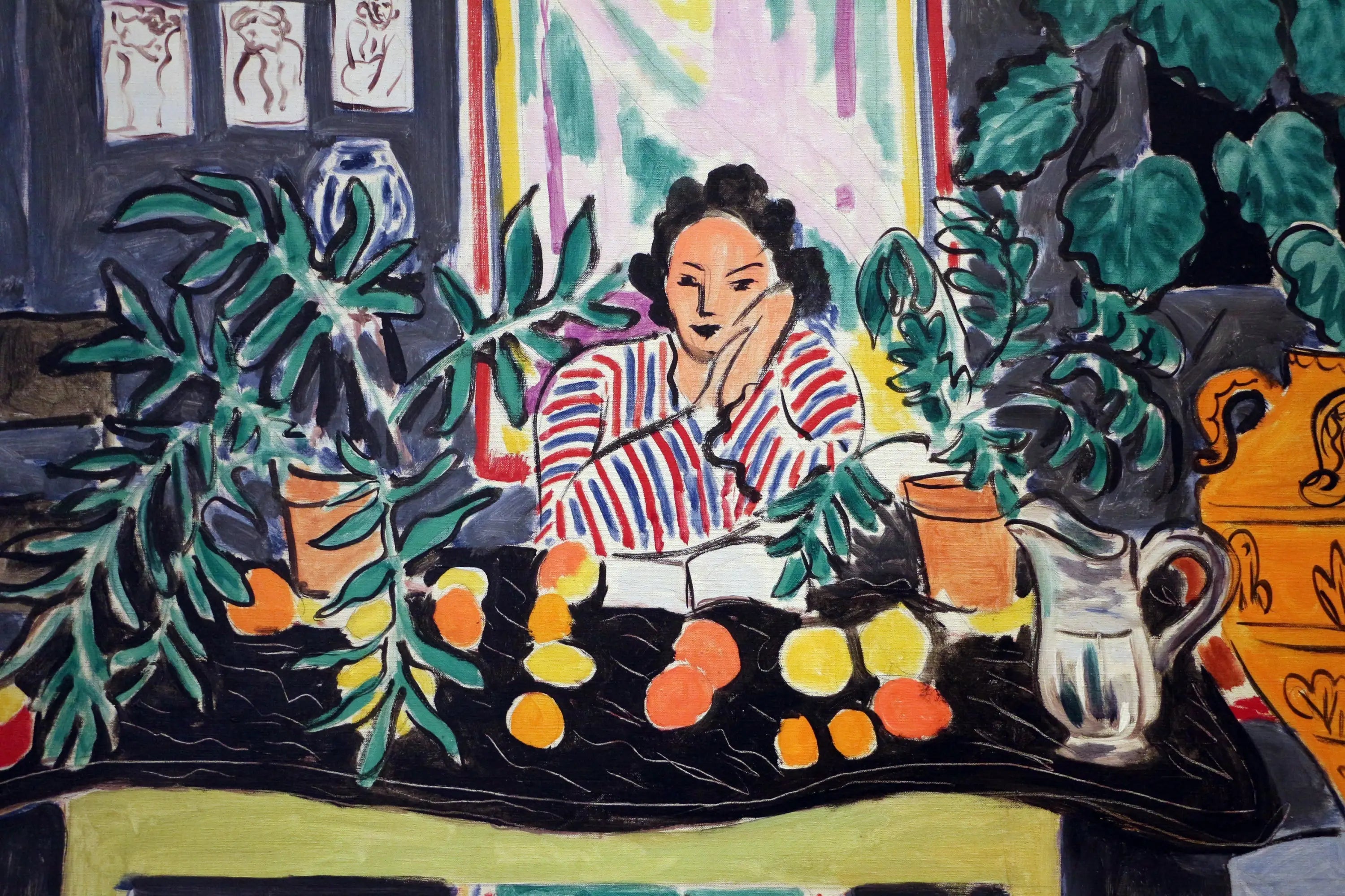 Reproduction du tableau « Intérieur au vase étrusque - Henri Matisse » par Alpha Reproduction en peinture à l’huile