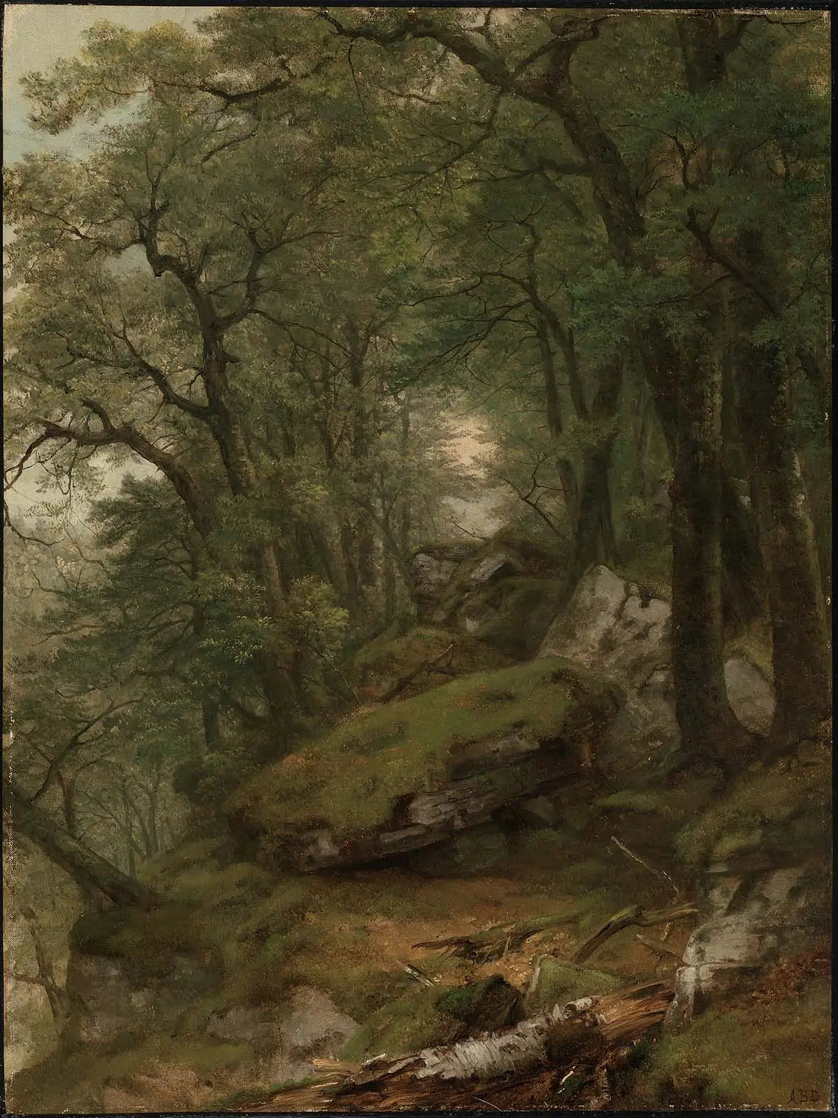 Intérieur boisé - Asher Brown Durand image 1 copie peinte à la main à l’huile