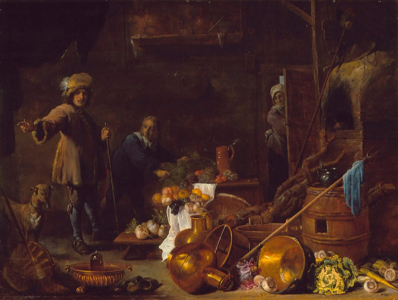 रसोई का आंतरिक भाग - डेविड टेनियर्स द ज्यूने
