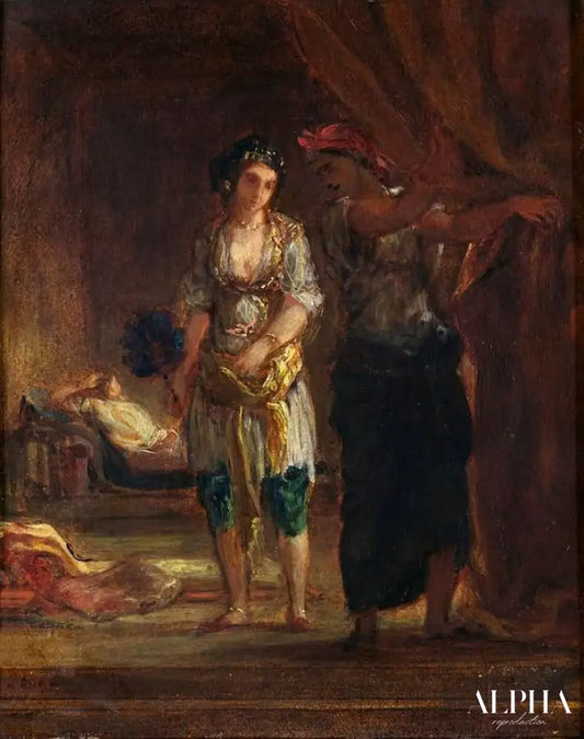 Intérieur d'un Harem à Oran - Eugène Delacroix - Reproductions de tableaux et peintures haut de gamme