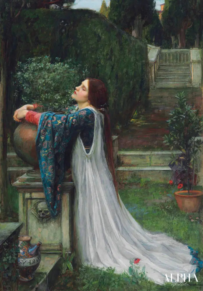 Isabelle et le pot de basilic - John William Waterhouse Reproductions de tableaux à la peinture à l’huile