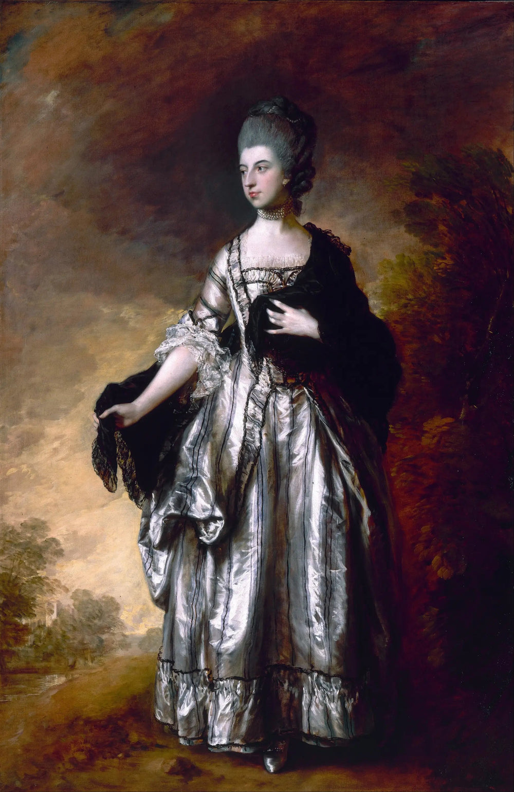 Isabelle, vicomtesse Molyneux, plus tard comtesse de Sefton - Thomas Gainsborough image 1 copie de tableau peinte à la main