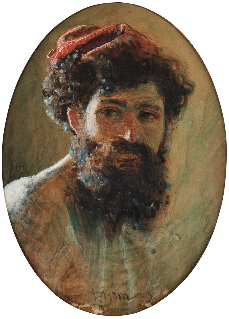 इटालियन के साथ लाल टोपी - एंडर्स ज़ोर्न