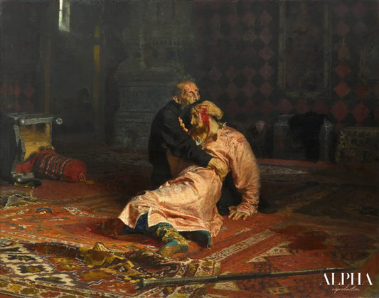 Ivan le Terrible et son fils Ivan le 16 novembre - Ilya Repin - Reproductions de tableaux et peintures haut de gamme