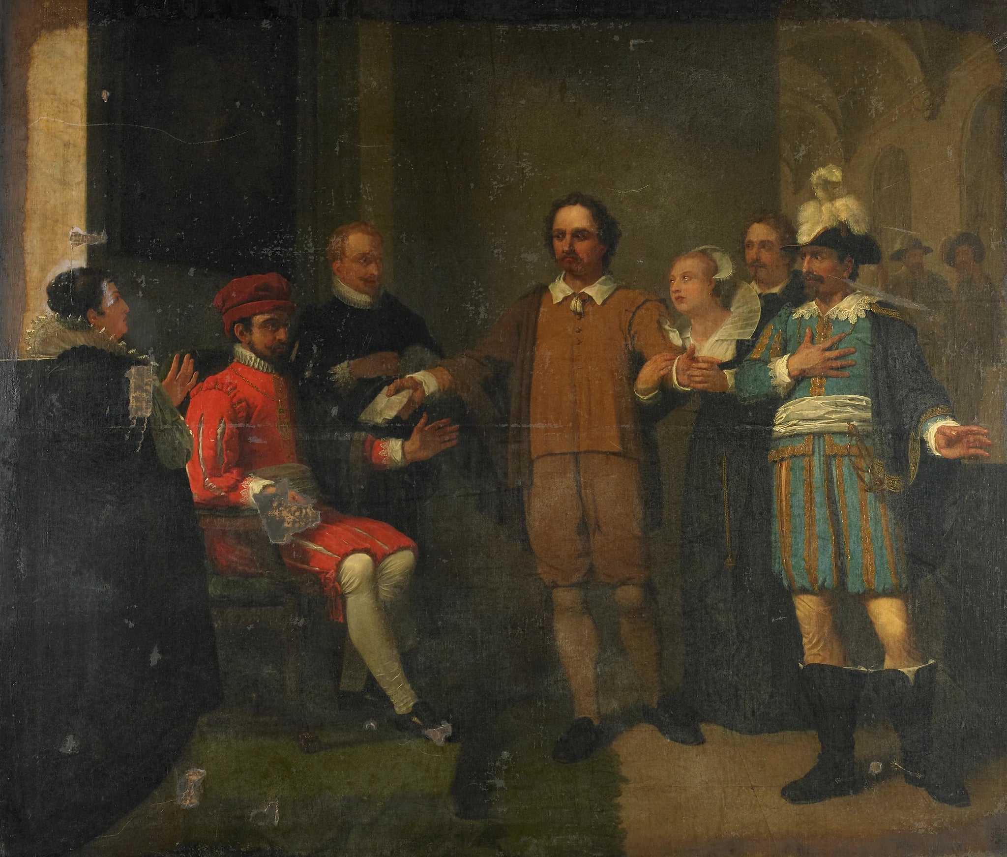 Jacob Simonsz de Rijk obtient la libération de Marnix van Sint Aldegonde du gouverneur général espagnol Requesens : épisode de la guerre de quatre-vingts ans, 1575 - Jan Willem Pieneman