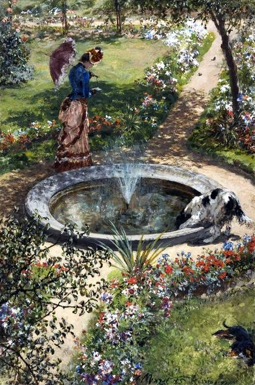 Jardin à Kissingen. - Adolph von Menzel - Alpha Reproduction