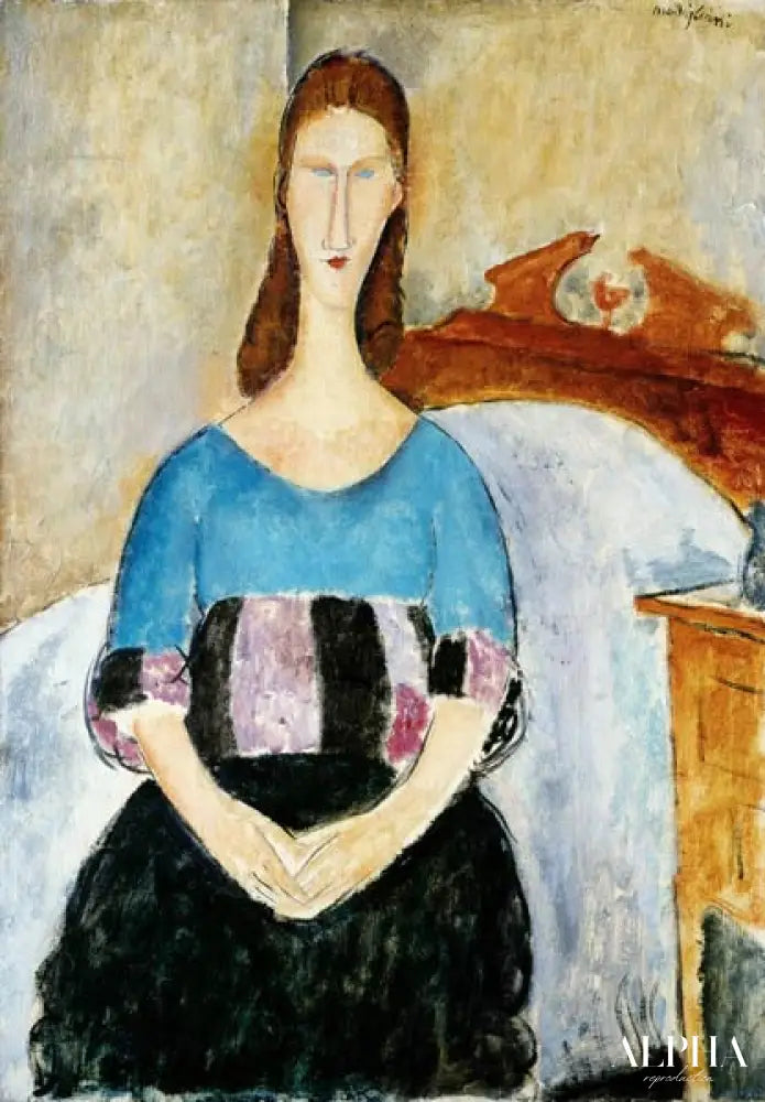 Jeanne Hébuterne en pull - Amedeo Modigliani - Reproductions de tableaux et peintures haut de gamme