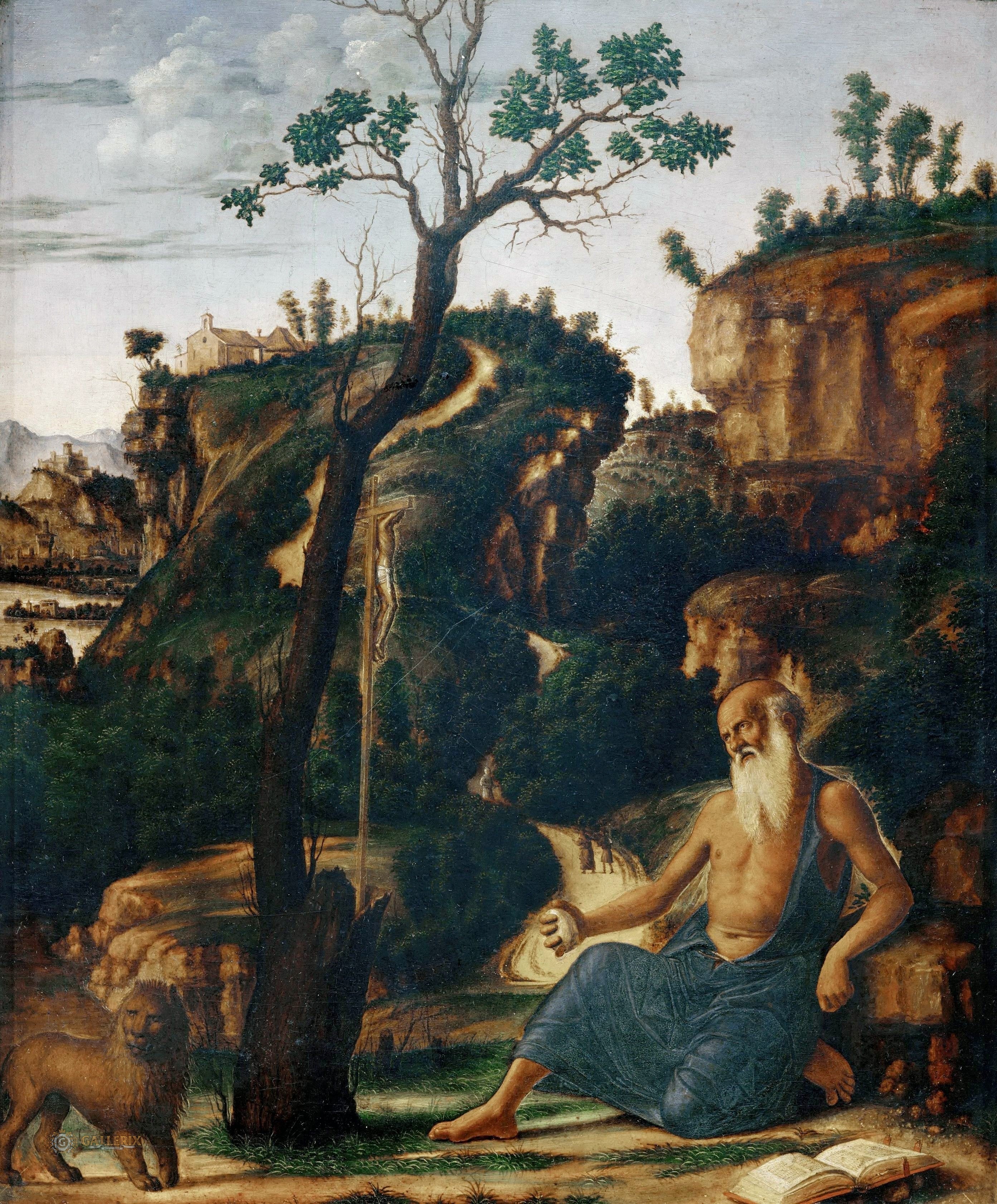 Jérôme dans le désert - Cima da Conegliano image 1 tableau peint à l’huile sur toile