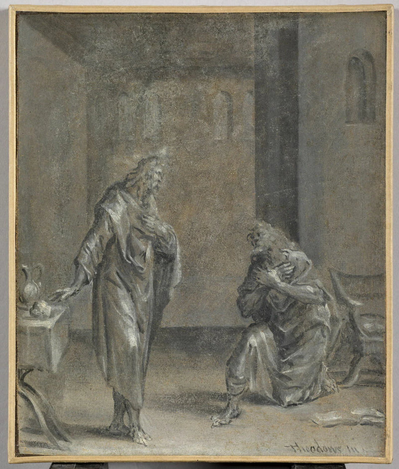 Jésus apparaissant à saint Pierre - Dirck Barendsz.