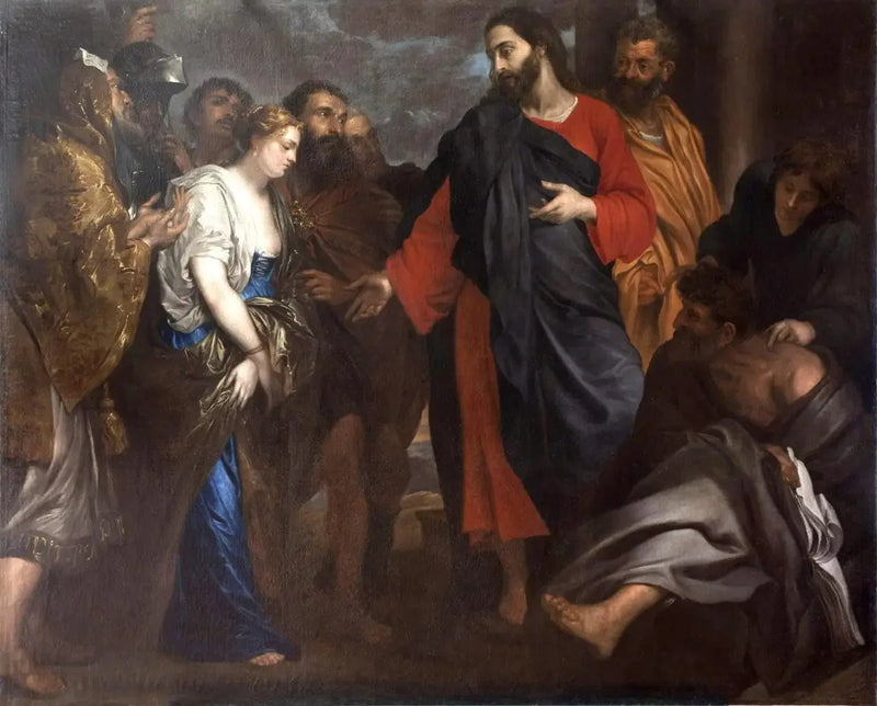 यीशु और व्यभिचारी महिला - Antoine van Dyck