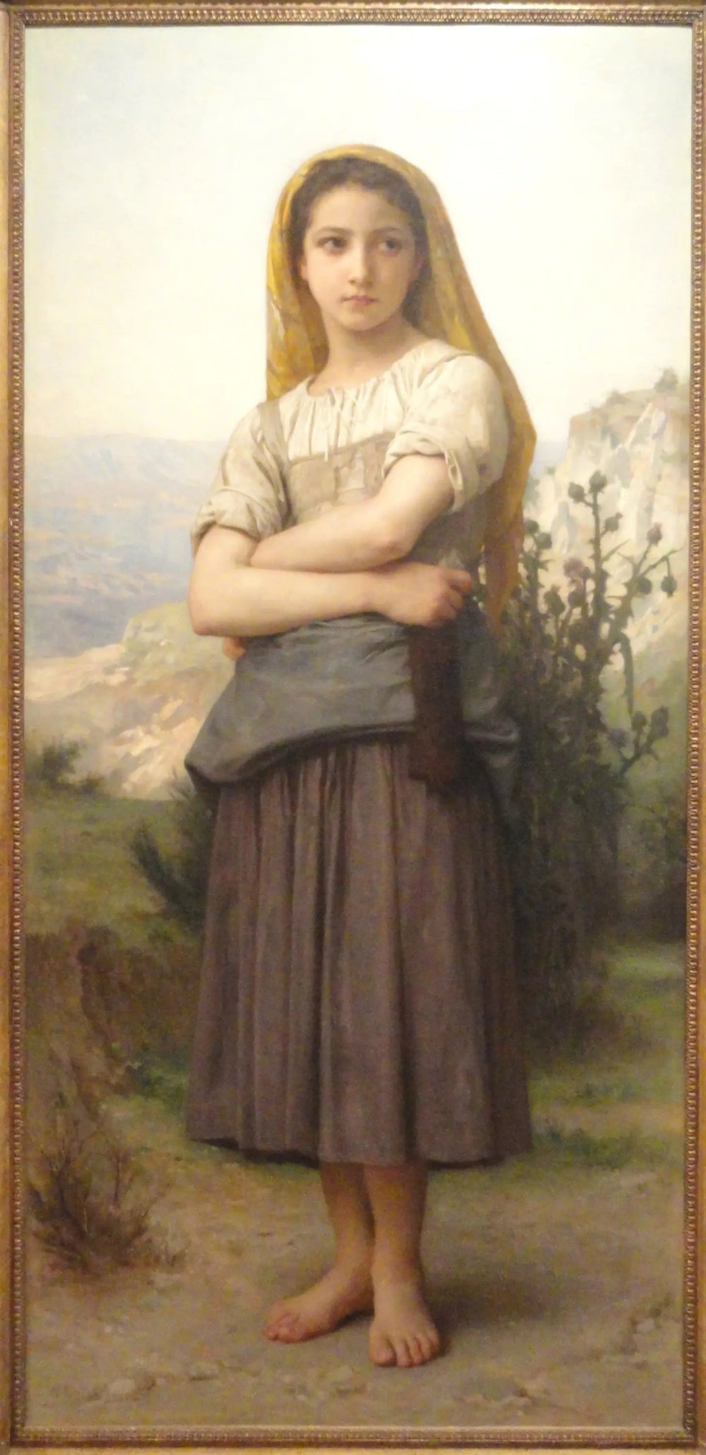 Jeune bergère - Bouguereau image 1 tableau peint à l’huile sur toile