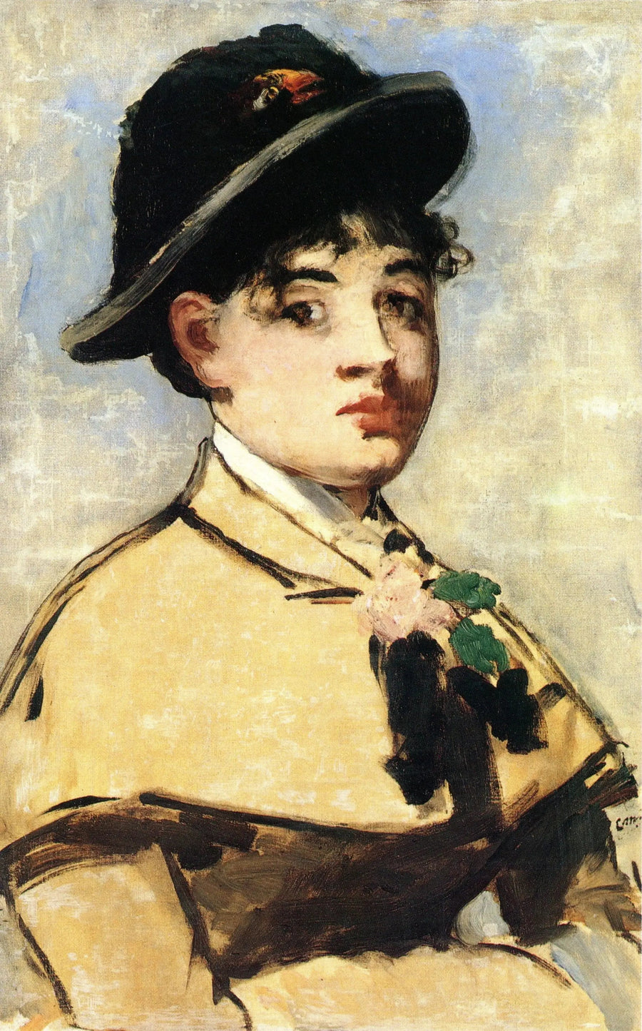 युवा महिला पेलरिन के साथ - Édouard Manet