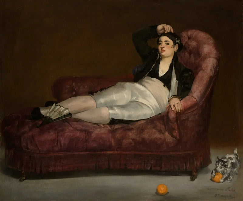 स्पेनिश पोशाक में लेटी युवा महिला - Édouard Manet