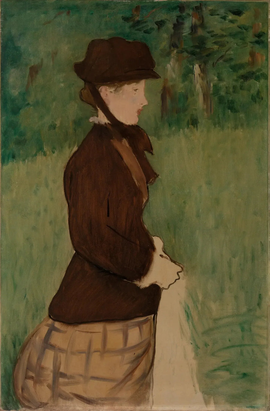 बगीचे में युवा महिला - Édouard Manet