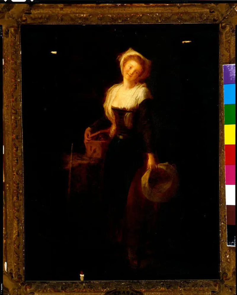 युवा लड़की एक मर्मोट के साथ - जीन-ऑनोर फ्रैगोनार्ड