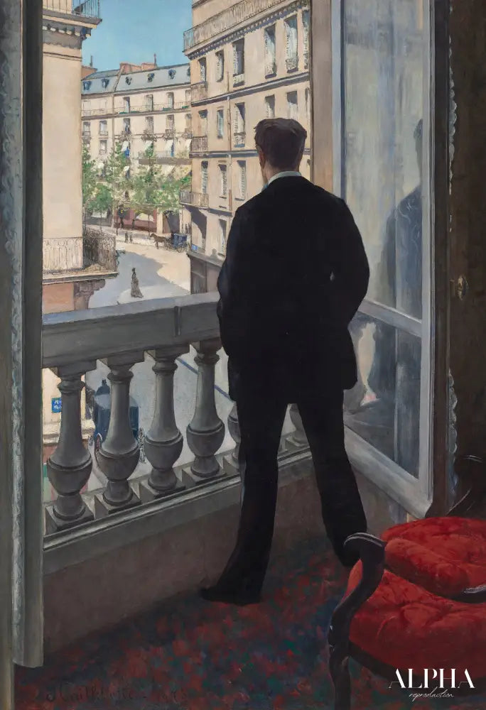 Jeune homme à la fenêtre - Caillebotte - Reproductions de tableaux et peintures haut de gamme