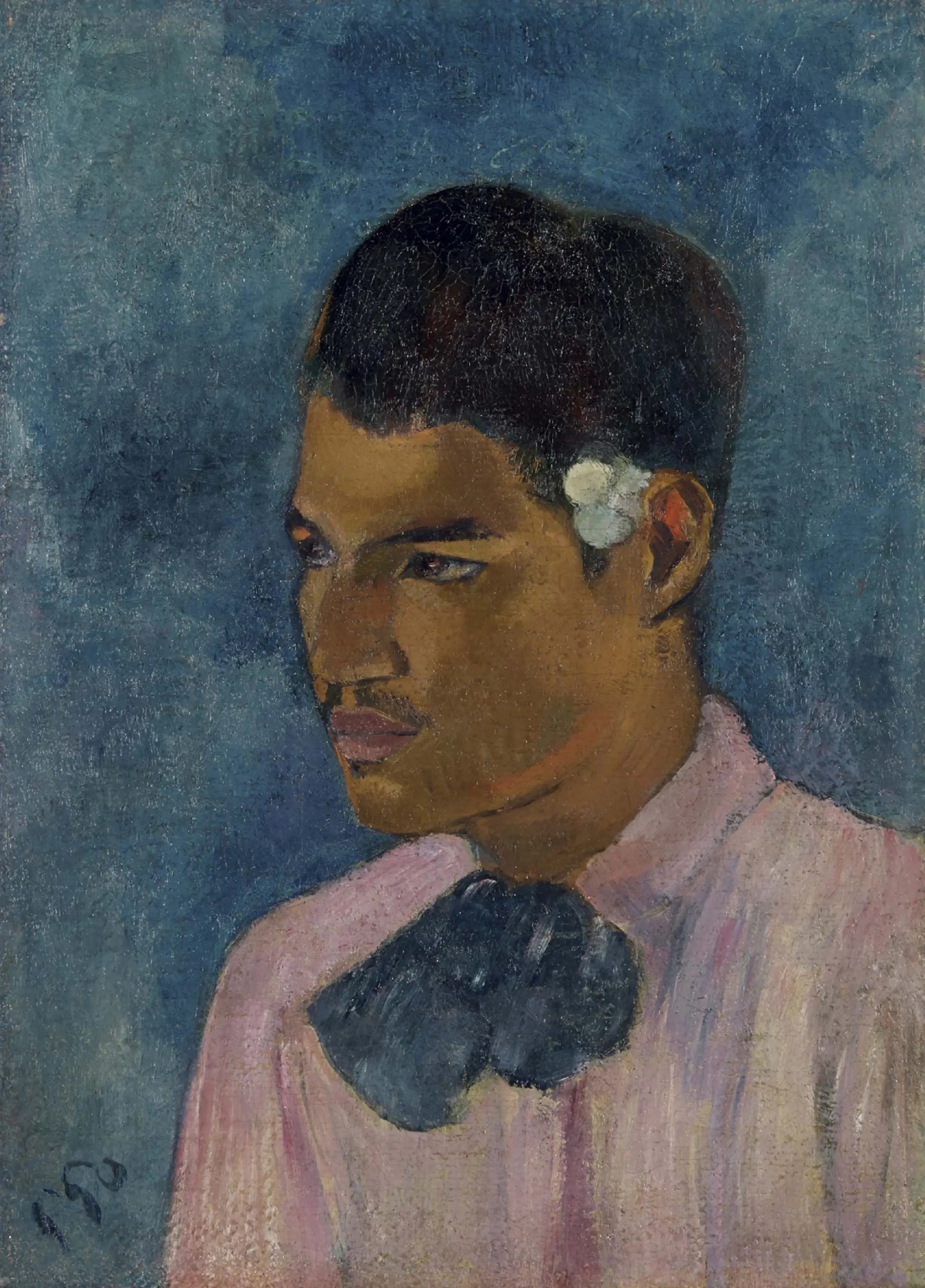 Reproduction du tableau « Jeune homme à la fleur - Paul Gauguin » par Alpha Reproduction en peinture à l’huile