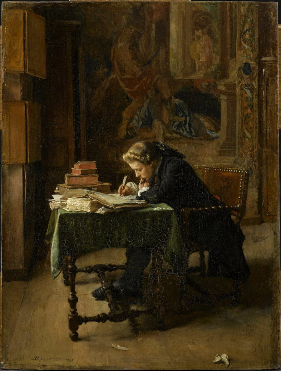 Jeune homme travaillant, dit aussi Jeune homme écrivant - Ernest Meissonier