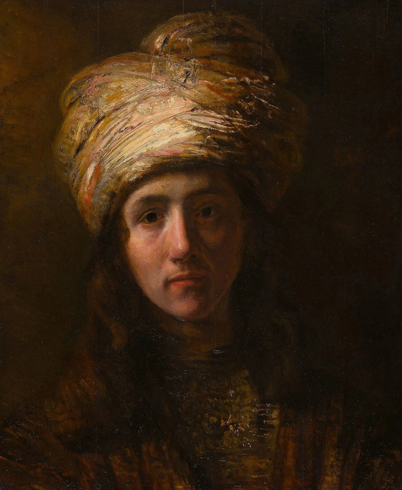 पगड़ी पहने युवा पुरुष - रेम्ब्रांट