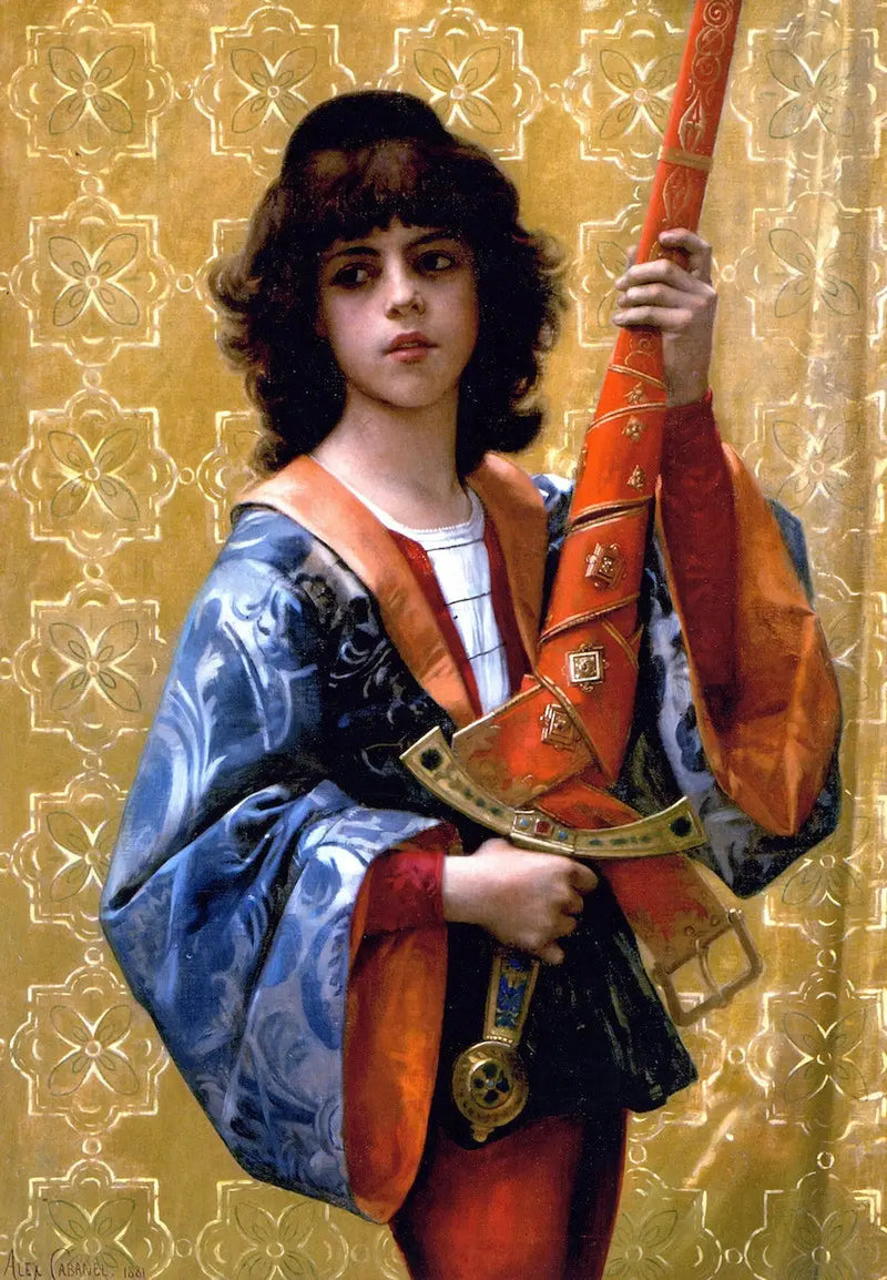 युवा पृष्ठ फोर्टीनी पोशाक में - Alexandre Cabanel