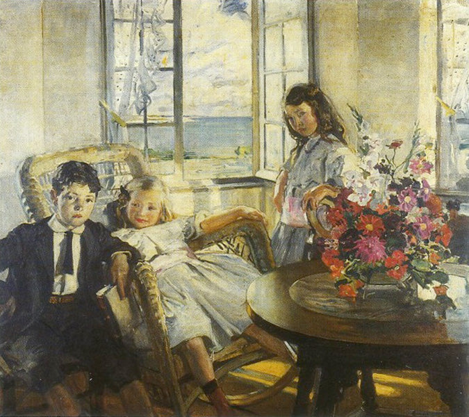 Jour d'été, portrait de mes enfants - Lucien Simon