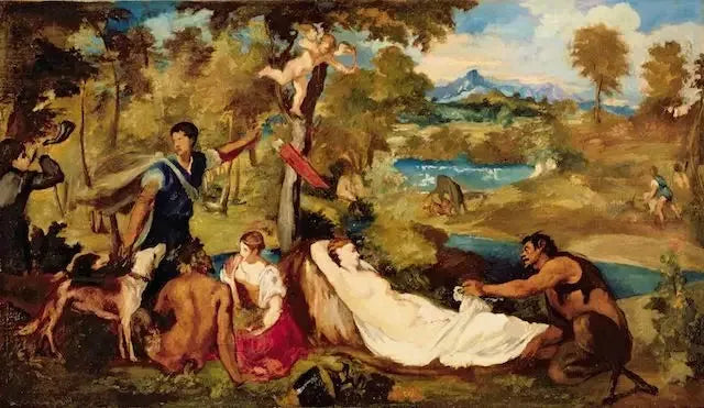 बृहस्पति और एंटीओपी - Édouard Manet