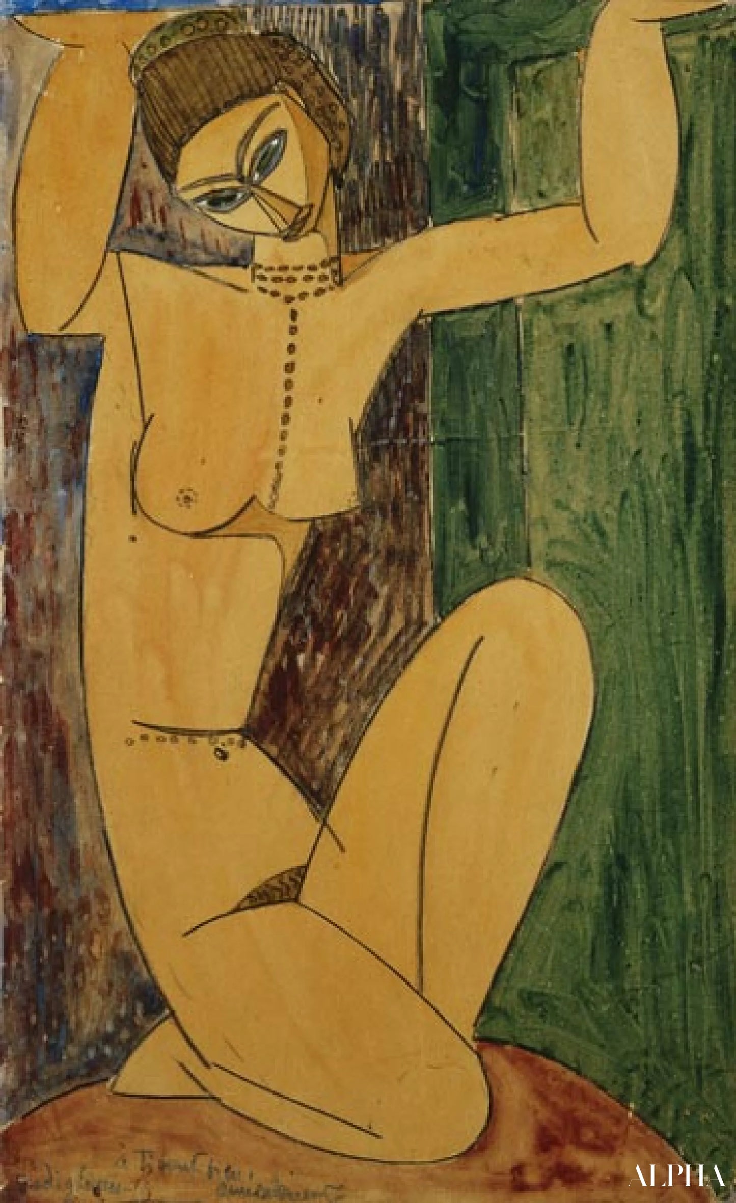 Karyatide - Amedeo Modigliani - उच्च गुणवत्ता वाली चित्रकला और पेंटिंग की प्रतिकृतियाँ