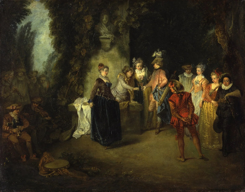 फ्रेंच कॉमेडी में प्रेम - Antoine Watteau
