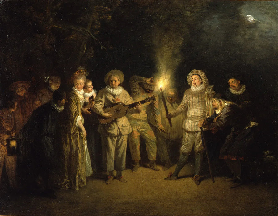 थिएटर इटालियन में प्रेम - Antoine Watteau