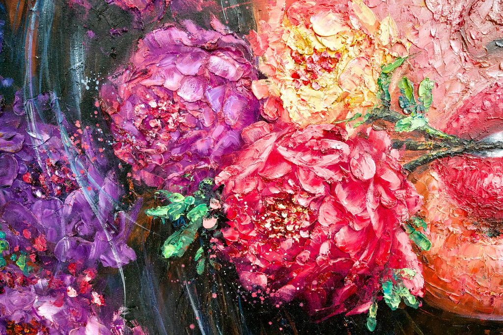 L'amour en Fleurs | 200 x 200 cm image 12 reproduction artisanale de tableau