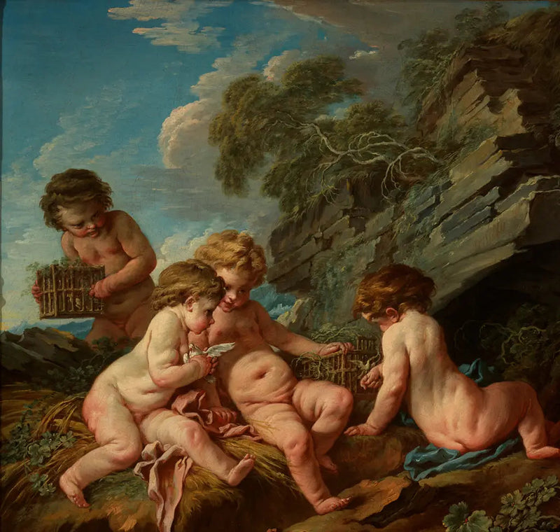 प्रेमी पक्षी- François Boucher
