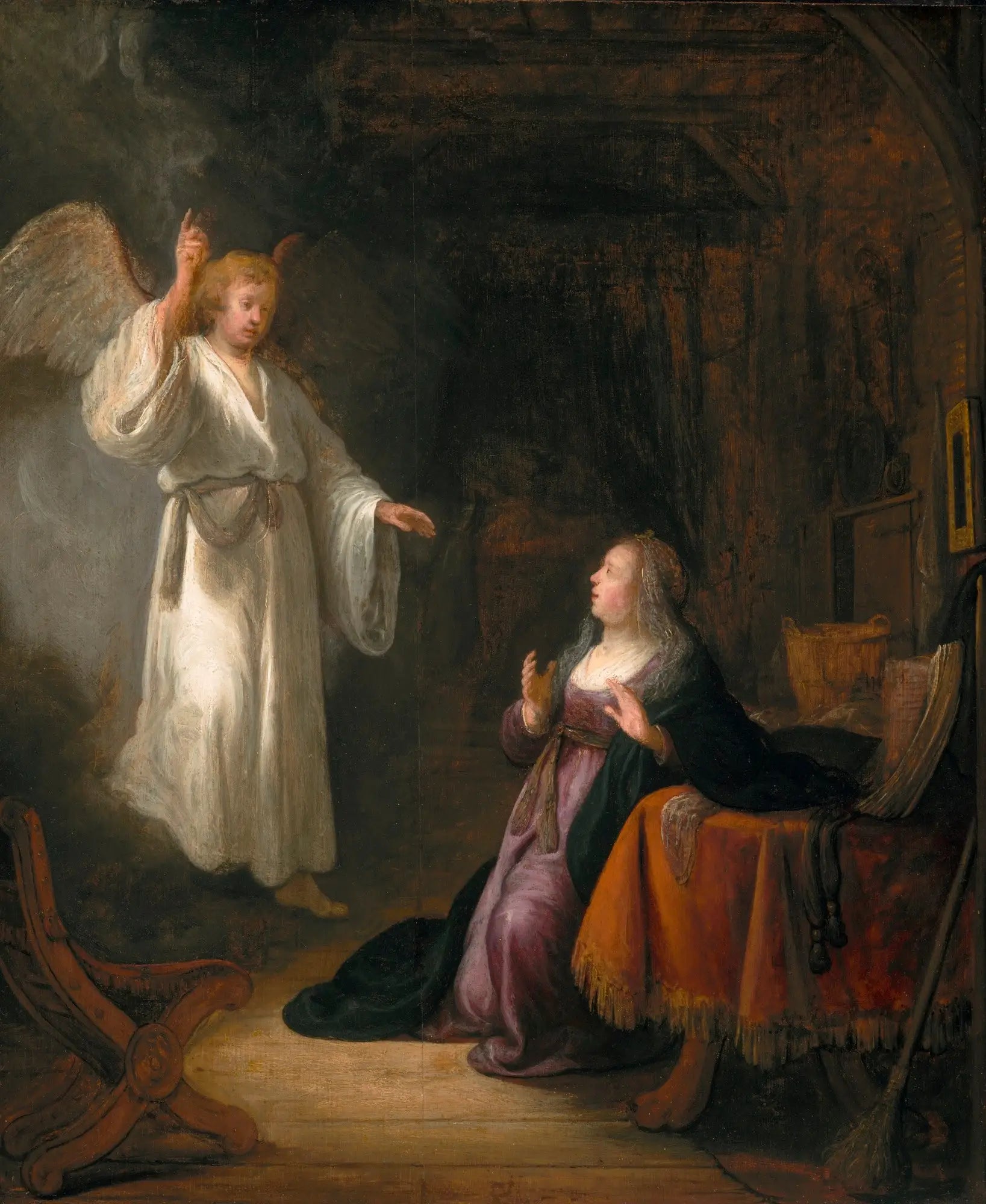 L'Annonciation - Rembrandt image 1 reproduction artisanale de tableau
