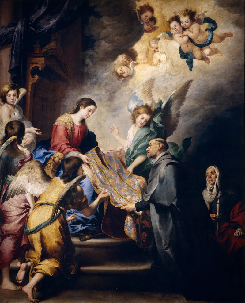 वर्जिन की प्रकटता सेंट इल्डेफोंस में - बारटोलोमे़ Esteban Murillo