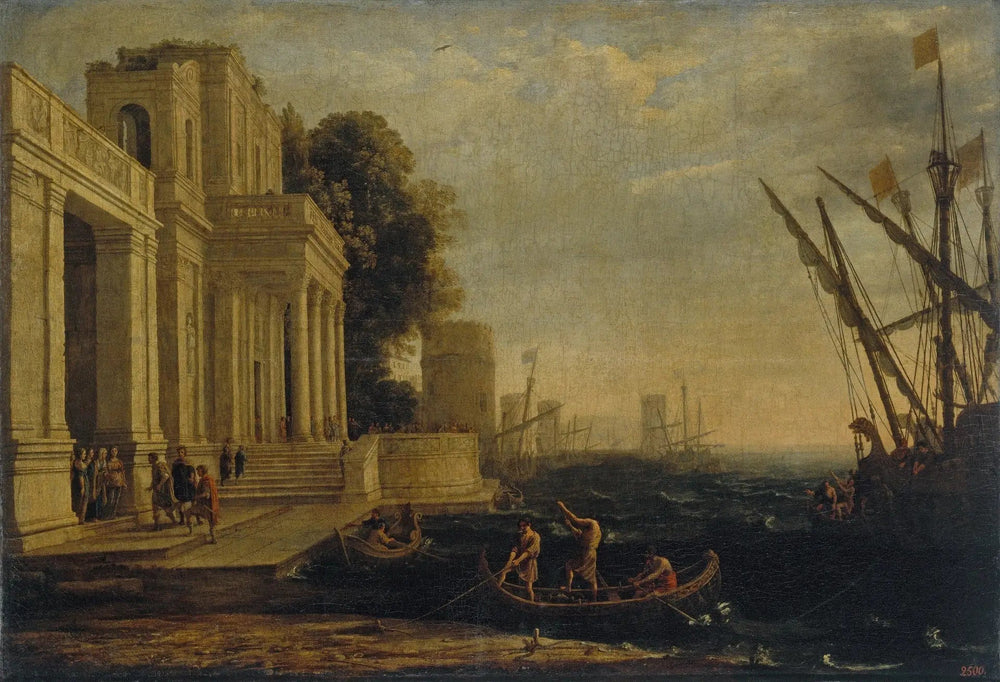 L'arrivée d'Ulysse à la cour du roi Lycomède - Claude Lorrain image 1 reproduction d’œuvre d’art à l’huile