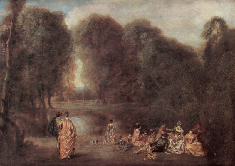 एक उद्यान में सभा - Antoine Watteau