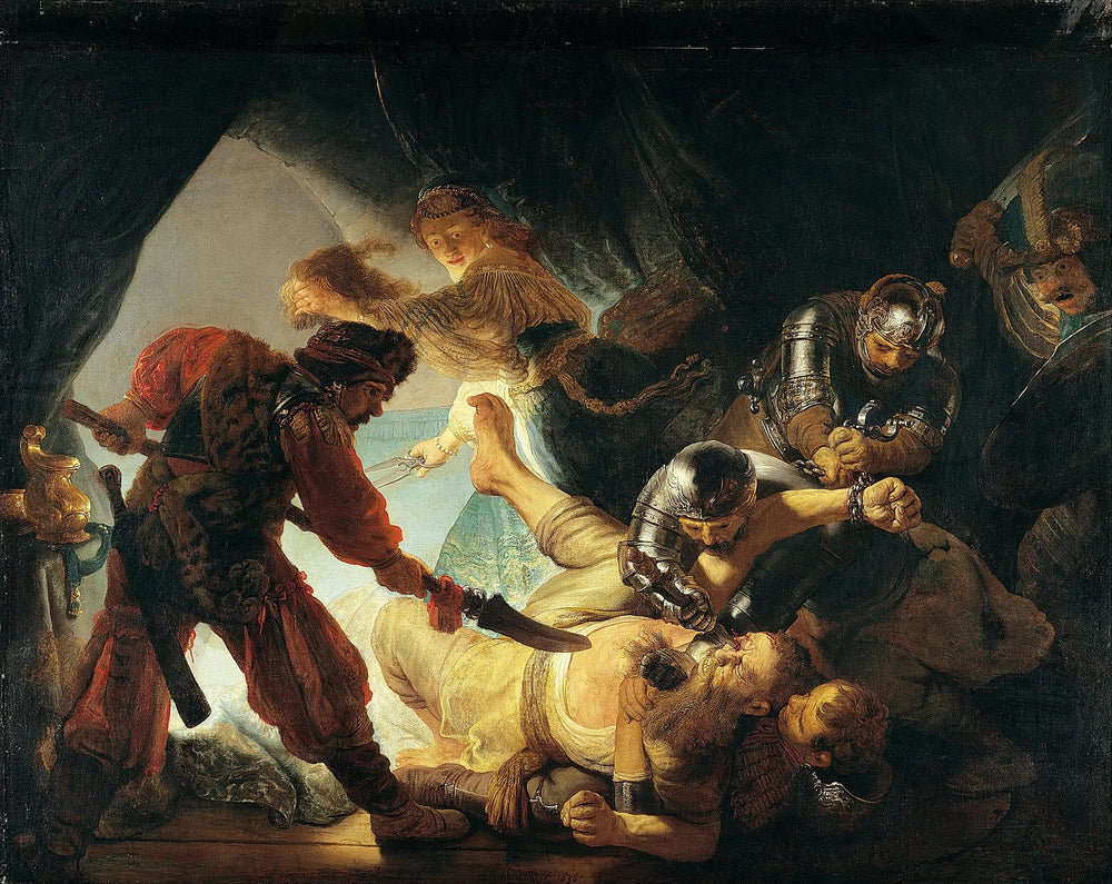 L'Aveuglement de Samson - Rembrandt image 1 copie peinte à la main à l’huile